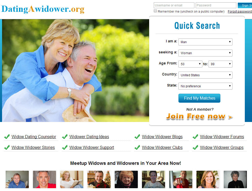 free widow dating site